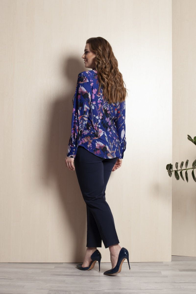 Блуза, брюки ELLETTO 5091 синий - фото 3