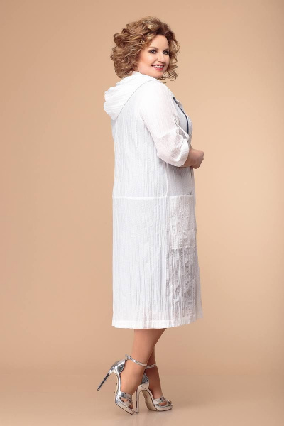Кардиган, платье Romanovich Style 3-1646 белый/джинс - фото 2