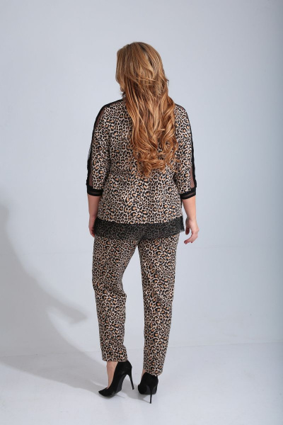 Блуза, брюки Диомант 1511 леопард - фото 2