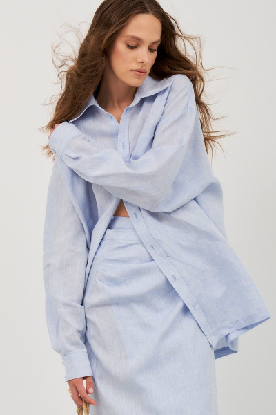 Блуза, юбка RAWR 441 голубой - фото 2