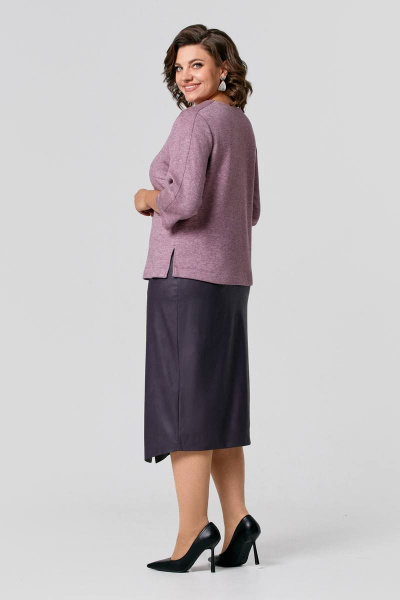 Джемпер, юбка IVA 1427 баклажан - фото 3
