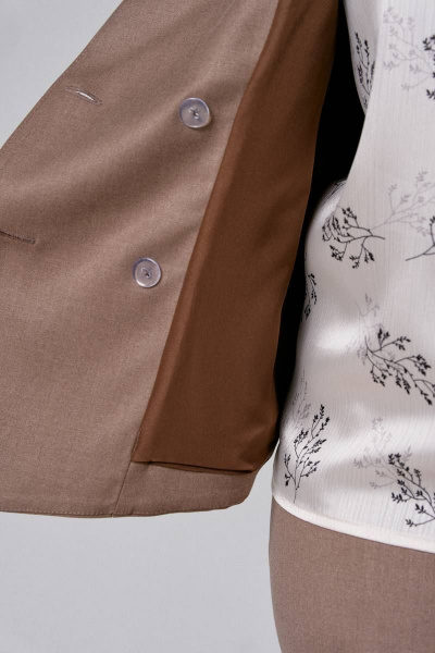 Блуза, жилет, юбка IVA 1456 коричневый - фото 6