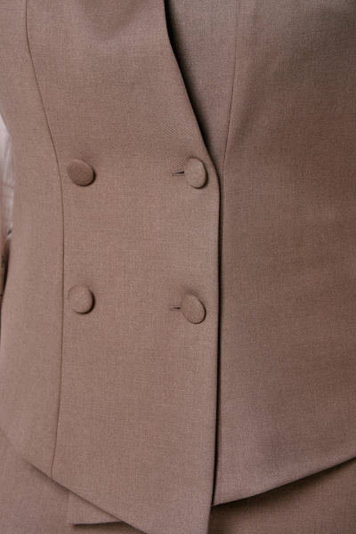 Блуза, жилет, юбка IVA 1456 коричневый - фото 5