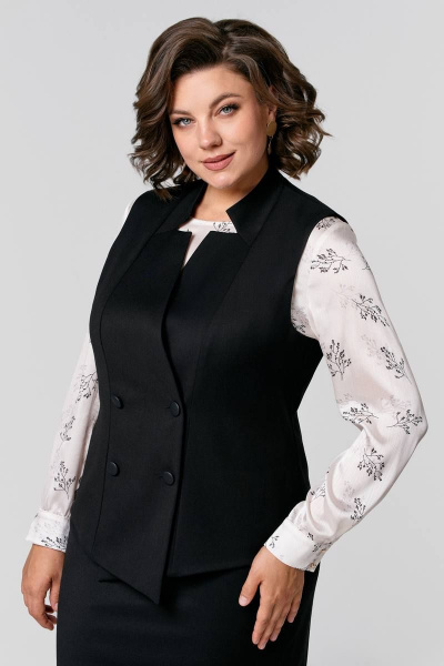 Блуза, жилет, юбка IVA 1456 черный - фото 3