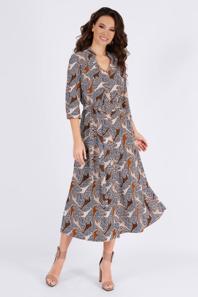 Платье Teffi Style L-1387 жирафы - фото 1