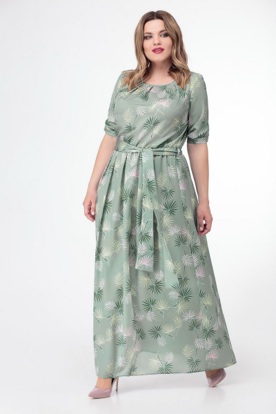 Платье БелЭкспози 1191 оливковый - фото 1