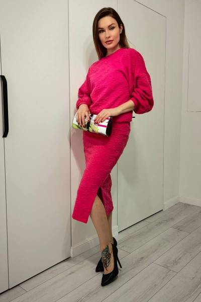 Джемпер, юбка Patriciа C15407 розовый - фото 5