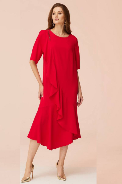 Платье Faufilure С1048 красный - фото 1