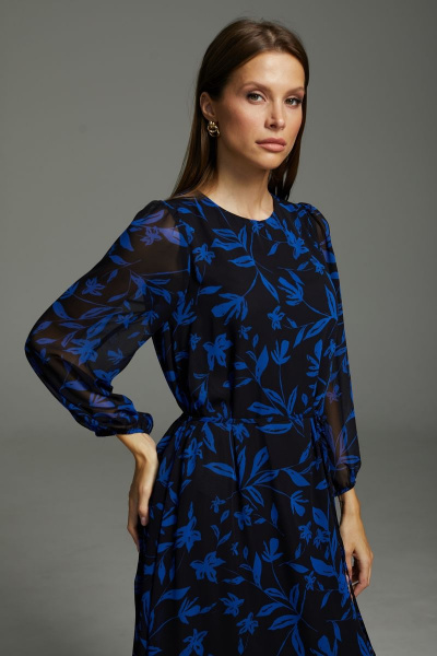 Платье DAVA 186 черный-синий - фото 4