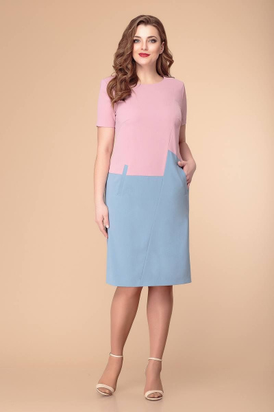Платье Romanovich Style 1-1962 розовый/голубой - фото 1