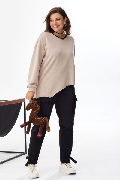 Блуза BegiModa 4065 кофе - фото 3