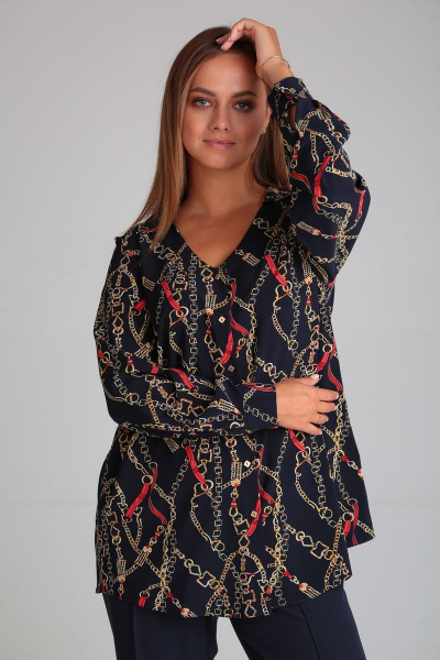 Блуза, брюки Andrea Fashion 16 синий - фото 2