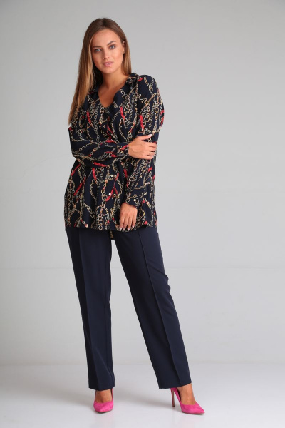 Блуза, брюки Andrea Fashion 16 синий - фото 8