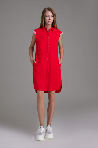 Платье Панда 445780 красный - фото 1