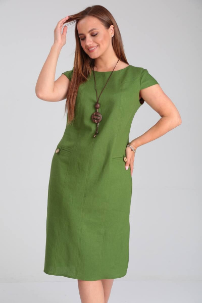 Платье Rishelie 703.1 зеленый - фото 2