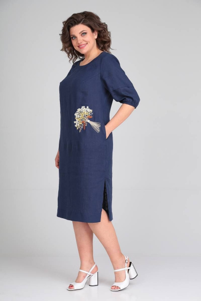 Платье Rishelie 918 темно-синий - фото 1