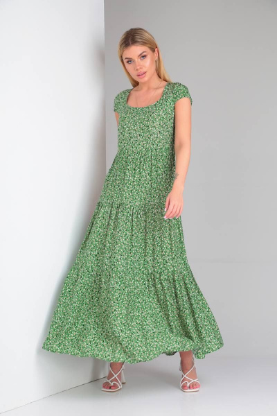 Платье Rishelie 925 зеленый - фото 1