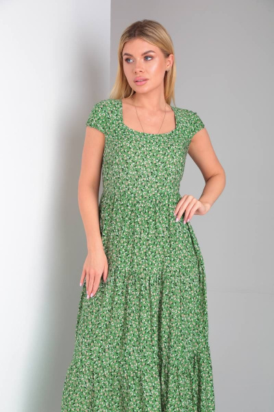 Платье Rishelie 925 зеленый - фото 2