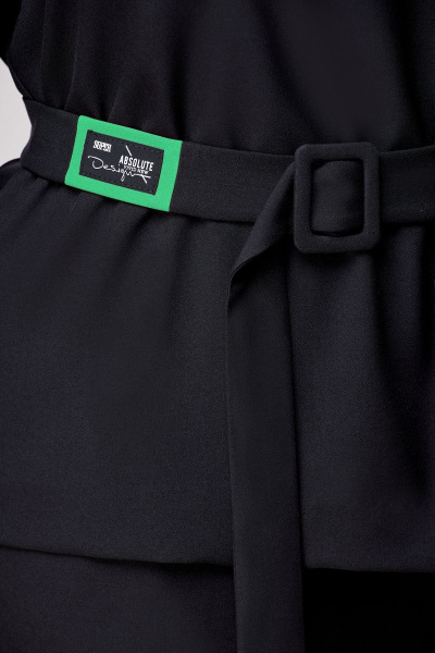 Блуза, юбка Мишель стиль 1067-6 черный+зеленый - фото 3