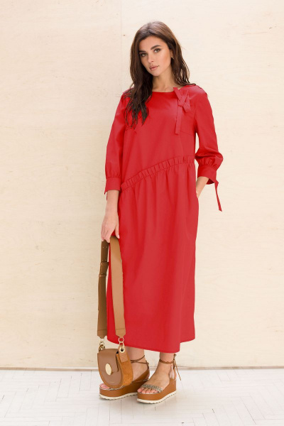 Платье Faufilure С1031 красный - фото 1