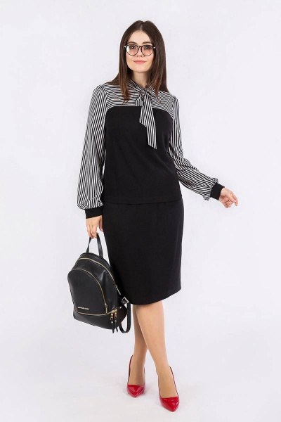 Блуза, юбка Daloria 9074 черный - фото 1