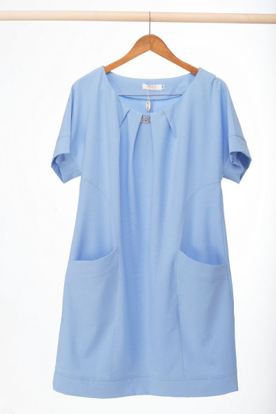 Платье Anelli 301 голубой - фото 2