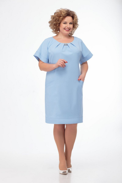 Платье Anelli 301 голубой - фото 1
