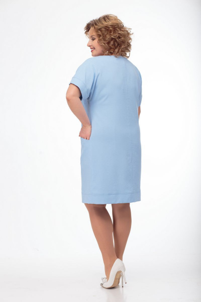 Платье Anelli 301 голубой - фото 4