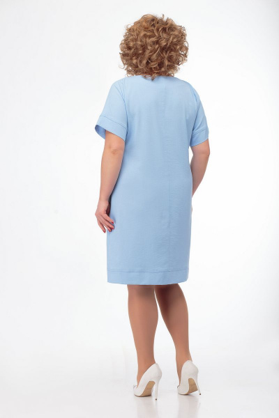 Платье Anelli 301 голубой - фото 6