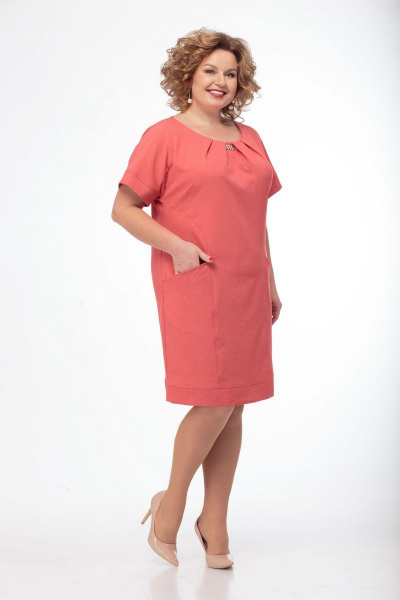 Платье Anelli 301 красный - фото 2