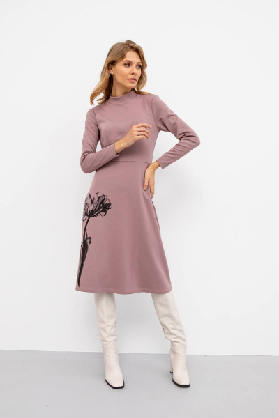 Платье VIZANTI 9317 пепельно-розовый - фото 1