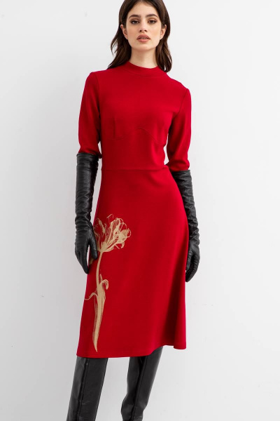 Платье VIZANTI 9317 рубиновый - фото 2