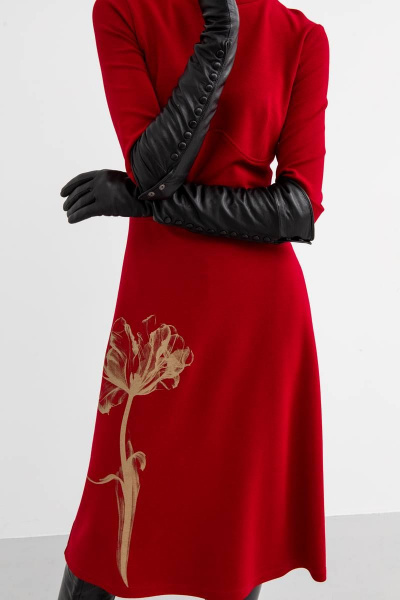 Платье VIZANTI 9317 рубиновый - фото 4