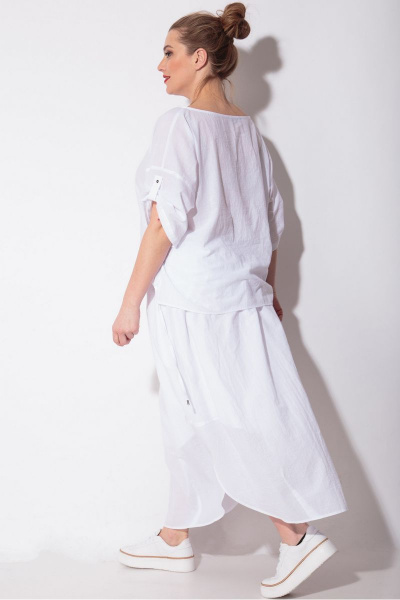 Блуза, юбка SOVA 11092 белый - фото 5