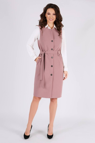Платье Teffi Style L-1460 дымчато-розовый - фото 1