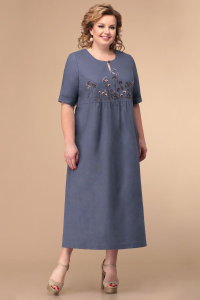 Платье Линия Л Б-1789 синий_темный - фото 1