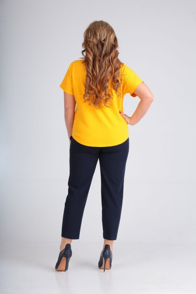 Блуза, брюки, жакет Andrea Style 00261 желтый - фото 4