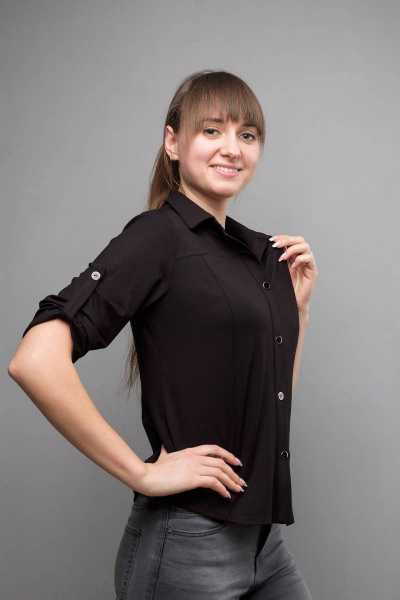 Рубашка Mita ЖМ726а черный - фото 4