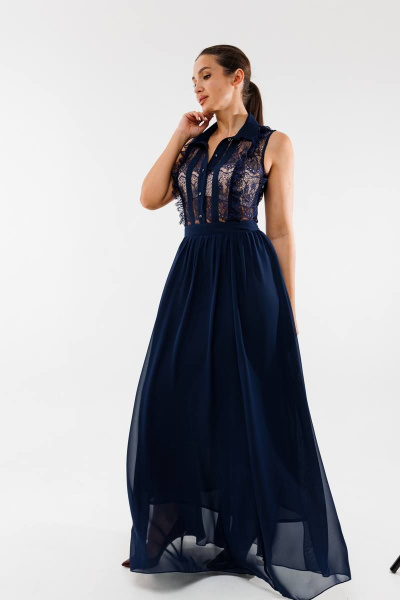 Платье AMORI 9778 темно-синий - фото 12