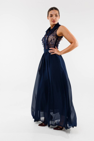 Платье AMORI 9778 темно-синий - фото 3