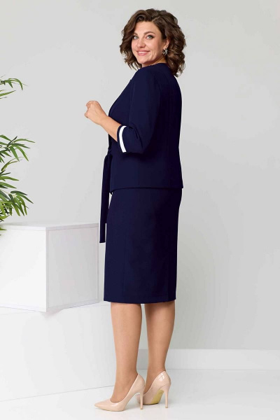 Жакет, юбка Асолия 1395 синий - фото 3