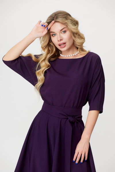 Платье T&N 7408 фиолетовый_баклажан - фото 8