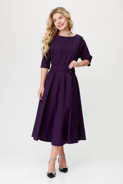 Платье T&N 7408 фиолетовый_баклажан - фото 7