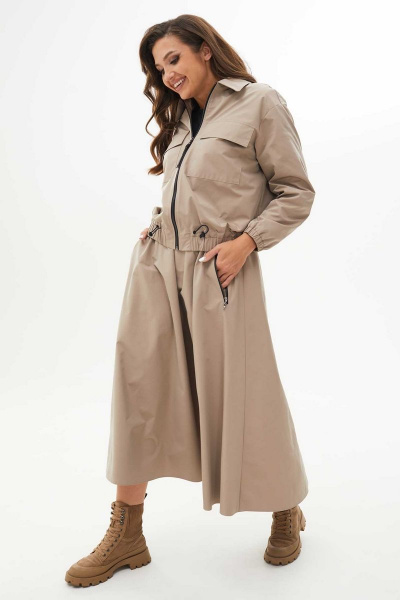 Куртка, юбка Mislana С268 серый - фото 1