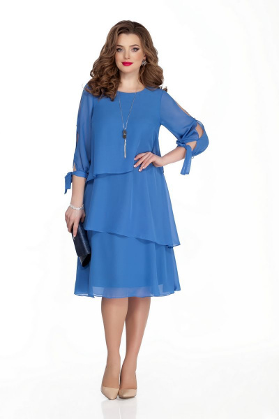 Платье TEZA 325 голубой - фото 1