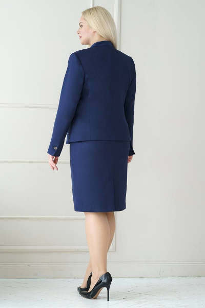 Блуза, жакет, юбка Alani Collection 1872 синий - фото 4