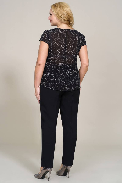 Блуза, брюки, жакет Alani Collection 1873 черный/ч/б_горох - фото 5