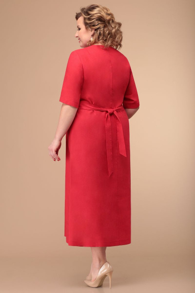 Платье Линия Л Б-1787 красный - фото 3