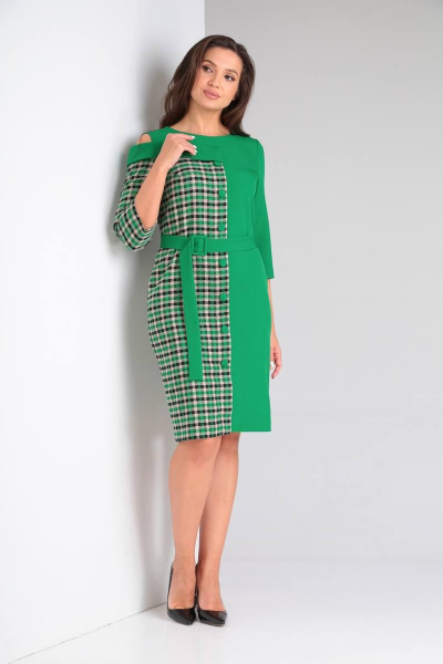 Платье Rishelie 933.1 зеленый - фото 1