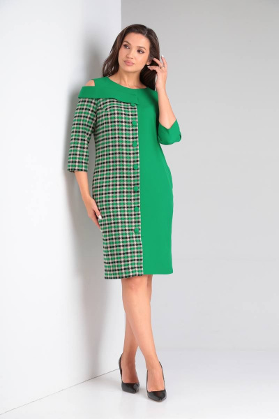 Платье Rishelie 933.1 зеленый - фото 2